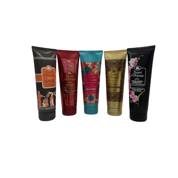 "A TESORI D'ORIENTE krémtusfürdő az Ayurveda alapelvei által inspirált tusfürdő a valódi belső harmónia visszanyerésére. Gyengéden tisztítja a bőrt, lemossa a szennyeződéseket anélkül hogy túlzottan kiszárítana. Hidratálja, táplálja a bőrt, és csodás illatba burkolja. Jellemzői: segít a bőr megújításában, kényeztetésében gyengéden tisztítja a bőrt tusolás közben gondoskodik a bőr megfelelő táplálásáról hidratálja a bőrt, megelőzi kiszáradását kellemes illatba burkolja a bőrt formulája rendkívül enyhe "